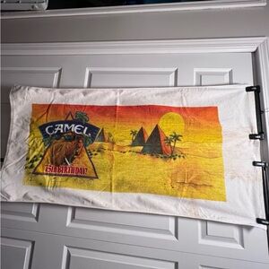Vintage 1988 Joe Camel Cigarettes Promo 75th Birthday Summer Beach Towel